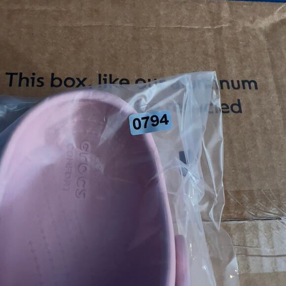 Crocs Bayaband Girl's Big Kids Size J3 (See Notes) Light Pink Large Side Logos - Picture 10 of 10